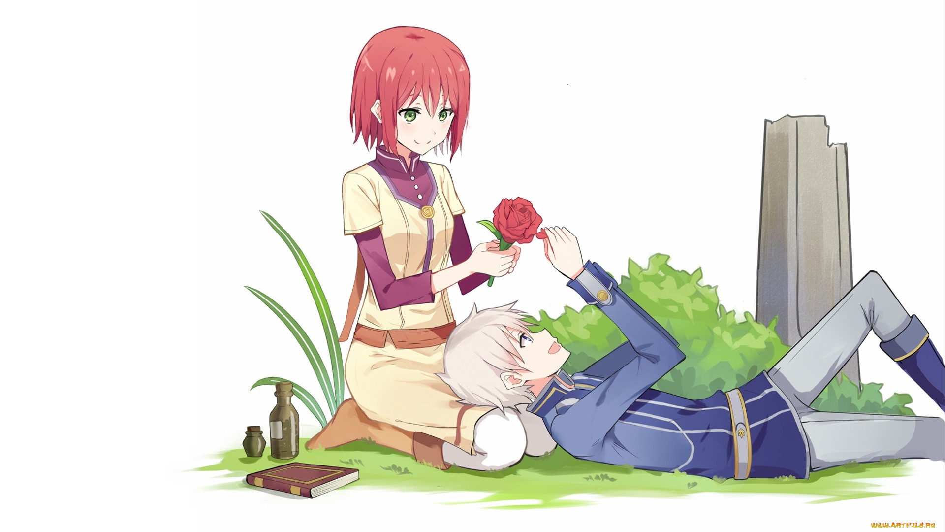 Обои Akagami no Shirayuki-hime Аниме Akagami no Shirayukihime, обои для  рабочего стола, фотографии akagami no shirayuki-hime, аниме, akagami no  shirayukihime, фон, взгляд, девушка, парень Обои для рабочего стола,  скачать обои картинки заставки